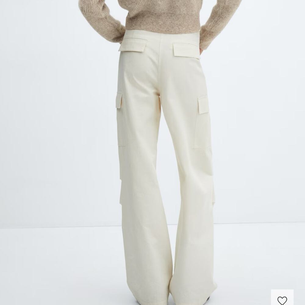 Mango CAMP-COLLAR KNIT SWEATER Sand XS - Picture 3 of 12